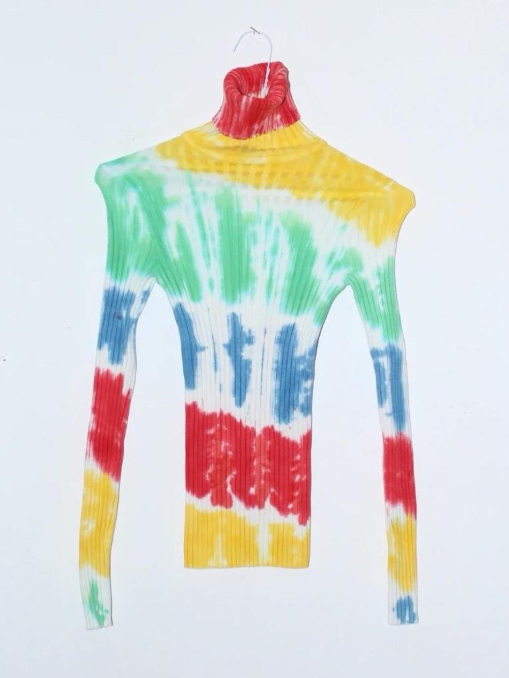 GIU GIU Nonna Tie-Dye Ribbed Turtleneck Sweater - Multicolor